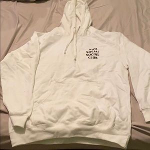 anti social social club white hoodie